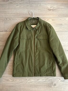 Revolution Men's Olive Green Military Zip Jacket